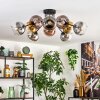 Koyoto Plafondlamp, Kogellampje 81 cm Goud, Duidelijk, Koperkleurig, Rookkleurig, 10-lichts