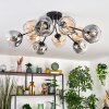 Ripoll Plafondlamp, Kogellampje Amber, Duidelijk, Rookkleurig, 10-lichts