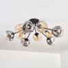 Ripoll Plafondlamp, Kogellampje Amber, Duidelijk, Rookkleurig, 10-lichts