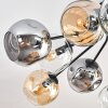 Ripoll Plafondlamp, Kogellampje Amber, Duidelijk, Rookkleurig, 12-lichts