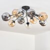 Ripoll Plafondlamp, Kogellampje Amber, Duidelijk, Rookkleurig, 12-lichts