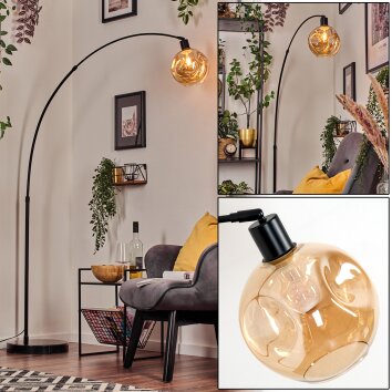 Ripoll Staande lamp, Booglampen Zwart, 1-licht