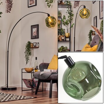 Ripoll Staande lamp, Booglampen Zwart, 1-licht