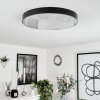 Mentque Plafondlamp LED Zwart, 1-licht