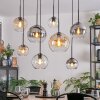 Koyoto Hanglamp, Kogellampje, Hanglamp Amber, Duidelijk, Rookkleurig, 8-lichts