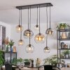 Koyoto Hanglamp, Kogellampje, Hanglamp Amber, Duidelijk, Rookkleurig, 8-lichts