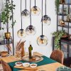 Ripoll Hanglamp, Kogellampje, Hanglamp Amber, Duidelijk, Rookkleurig, 6-lichts