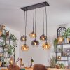 Ripoll Hanglamp, Kogellampje, Hanglamp Amber, Duidelijk, Rookkleurig, 6-lichts