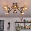 Koyoto Plafondlamp, Kogellampje 86 cm Amber, Duidelijk, Rookkleurig, 8-lichts