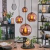 Koyoto Hanglamp, Kogellampje, Cluster hanglamp Koperkleurig, 4-lichts