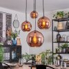 Koyoto Hanglamp, Kogellampje, Cluster hanglamp Koperkleurig, 4-lichts