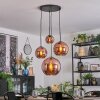 Koyoto Hanglamp, Kogellampje, Cluster hanglamp Koperkleurig, 4-lichts