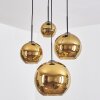 Koyoto Hanglamp, Kogellampje, Cluster hanglamp Goud, 4-lichts