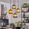 Koyoto Hanglamp, Kogellampje, Cluster hanglamp Blauw, Goud, Groen, 4-lichts