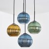 Koyoto Hanglamp, Kogellampje, Cluster hanglamp Blauw, Goud, Groen, 4-lichts