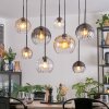 Koyoto Hanglamp, Kogellampje, Hanglamp Amber, Duidelijk, Rookkleurig, 8-lichts