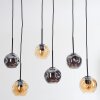 Ripoll Hanglamp, Kogellampje, Hanglamp Amber, Rookkleurig, 6-lichts