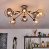 Koyoto Plafondlamp, Kogellampje 86 cm Amber, Duidelijk, Rookkleurig, 8-lichts
