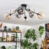 Koyoto Plafondlamp, Kogellampje 86 cm Amber, Duidelijk, Rookkleurig, 8-lichts