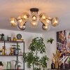 Koyoto Plafondlamp, Kogellampje 81 cm Amber, Duidelijk, Rookkleurig, 10-lichts