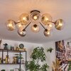 Koyoto Plafondlamp, Kogellampje 81 cm Amber, Duidelijk, Rookkleurig, 10-lichts
