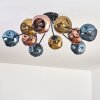 Ripoll Plafondlamp, Kogellampje Blauw, Goud, Koperkleurig, 10-lichts