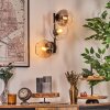 Koyoto Kogellampje, Wandlamp Amber, Duidelijk, Rookkleurig, 3-lichts