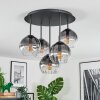 Koyoto Plafondlamp, Kogellampje 33 cm Duidelijk, Rookkleurig, 5-lichts