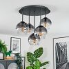 Koyoto Plafondlamp, Kogellampje 33 cm Duidelijk, Rookkleurig, 5-lichts