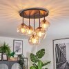 Koyoto Plafondlamp, Kogellampje 33 cm Amber, Duidelijk, 5-lichts