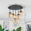 Koyoto Plafondlamp, Kogellampje 33 cm Amber, Duidelijk, 5-lichts