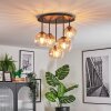 Koyoto Plafondlamp, Kogellampje 33 cm Amber, Duidelijk, 5-lichts