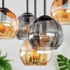 Koyoto Plafondlamp, Kogellampje 33 cm Amber, Rookkleurig, 5-lichts