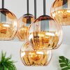 Koyoto Plafondlamp, Kogellampje 33 cm Amber, 5-lichts