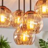 Koyoto Plafondlamp, Kogellampje 33 cm Amber, 5-lichts