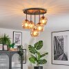 Koyoto Plafondlamp, Kogellampje 33 cm Amber, 5-lichts