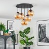 Koyoto Plafondlamp, Kogellampje 33 cm Amber, 5-lichts