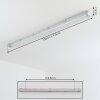 Ilena Plafondlamp voor buiten, Buitenlicht, Badkamerlamp, Bouw spotlight, Plafondlamp LED Grijs, 1-licht