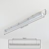 Ilena Plafondlamp voor buiten, Buitenlicht, Badkamerlamp, Bouw spotlight, Plafondlamp LED Grijs, 1-licht