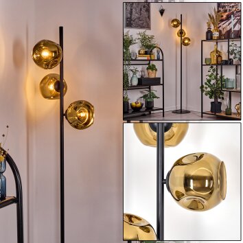 Ripoll Kogellampje, Staande lamp Goud, 3-lichts
