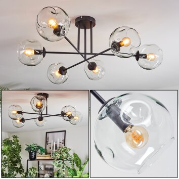 Ripoll Plafondlamp, Kogellampje Duidelijk, 6-lichts