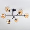 Ripoll Plafondlamp, Kogellampje Amber, 6-lichts