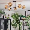 Ripoll Plafondlamp, Kogellampje Amber, 6-lichts