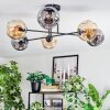 Ripoll Plafondlamp, Kogellampje Amber, Rookkleurig, 6-lichts