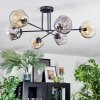 Ripoll Plafondlamp, Kogellampje Amber, Duidelijk, Rookkleurig, 6-lichts