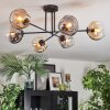 Ripoll Plafondlamp, Kogellampje Amber, Duidelijk, Rookkleurig, 6-lichts
