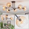 Koyoto Plafondlamp, Kogellampje 80 cm Amber, Duidelijk, 6-lichts