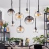 Koyoto Hanglamp, Kogellampje, Hanglamp Amber, Duidelijk, Rookkleurig, 8-lichts