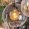 Koyoto Hanglamp, Kogellampje, Hanglamp Amber, Duidelijk, Rookkleurig, 8-lichts