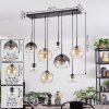 Koyoto Hanglamp, Kogellampje, Hanglamp Amber, Duidelijk, Rookkleurig, 8-lichts